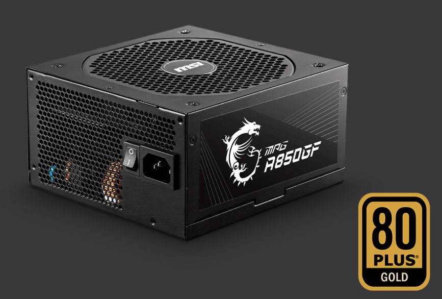 MSI - MAG A750GL PCIE 5.0, 80 GOLD Fully Modular Gaming PSU, 12VHPWR Cable,  ATX 3.0 Compatible, 750W Power Supply 