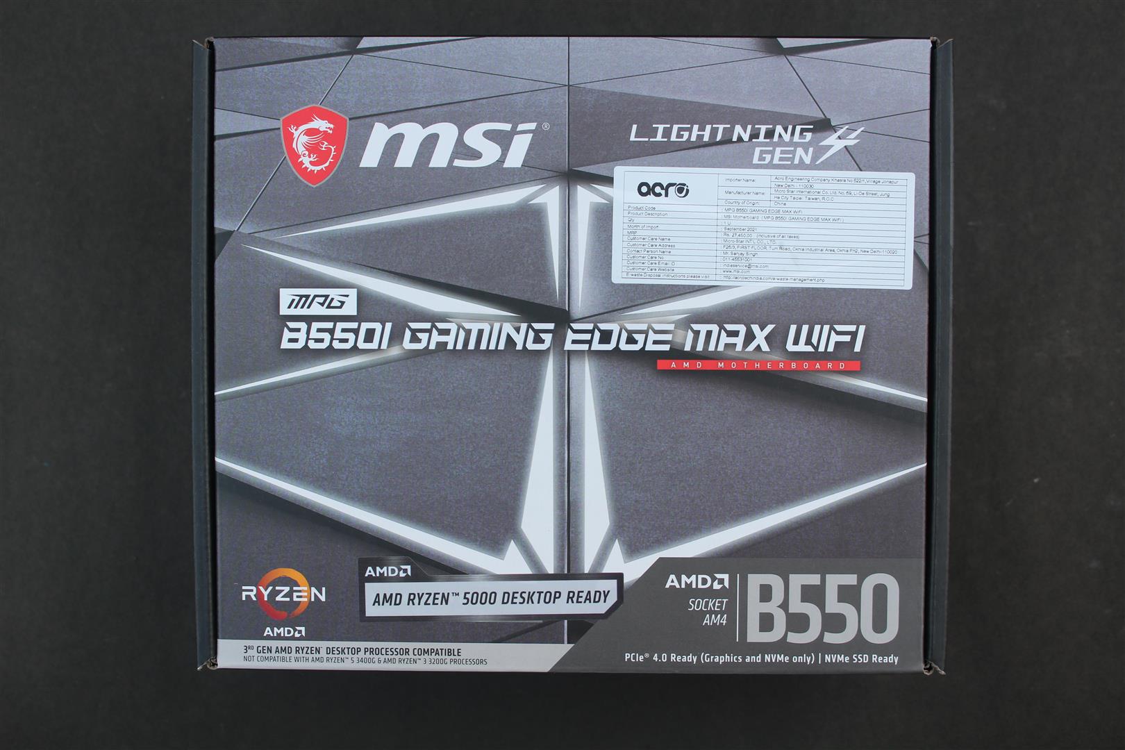 MSI MAG B550-I GAMING EDGE MAX WIFI Motherboard Review